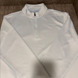 Hickey Freeman Light Blue Zip-Up Golf Sweater